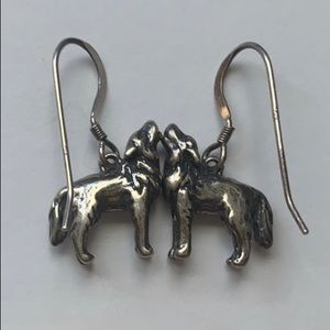 Sterling Silver Hanging Wolf Earrings🌹